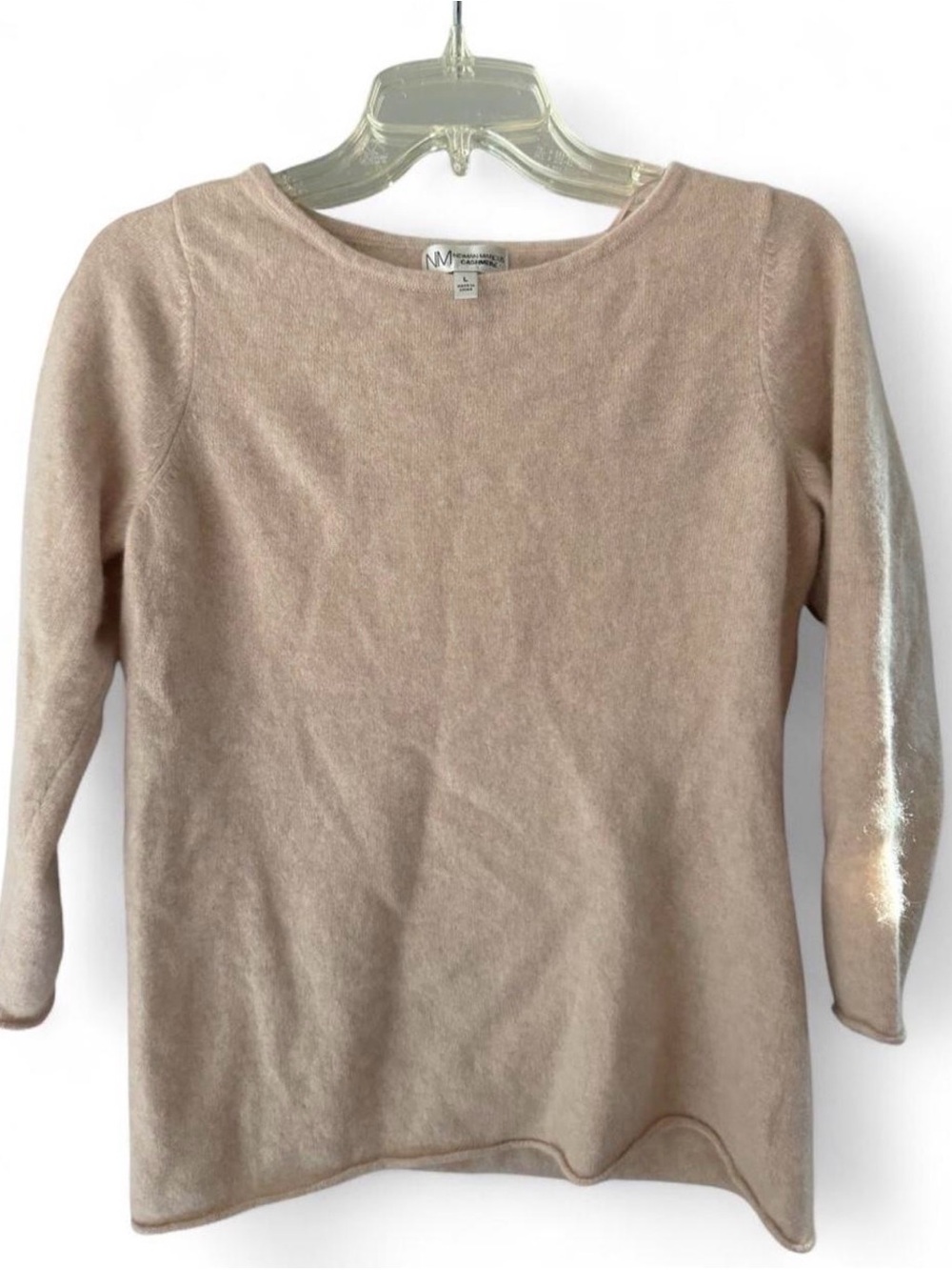 Neiman Marcus Cream Boatneck Sweater